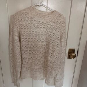 Mango Sheer Knit Sweater- L